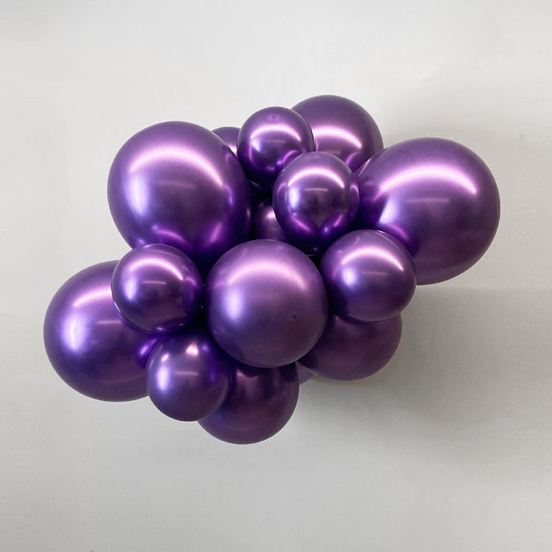 10" Latex Balloons 50 Pcs Chrome Purple