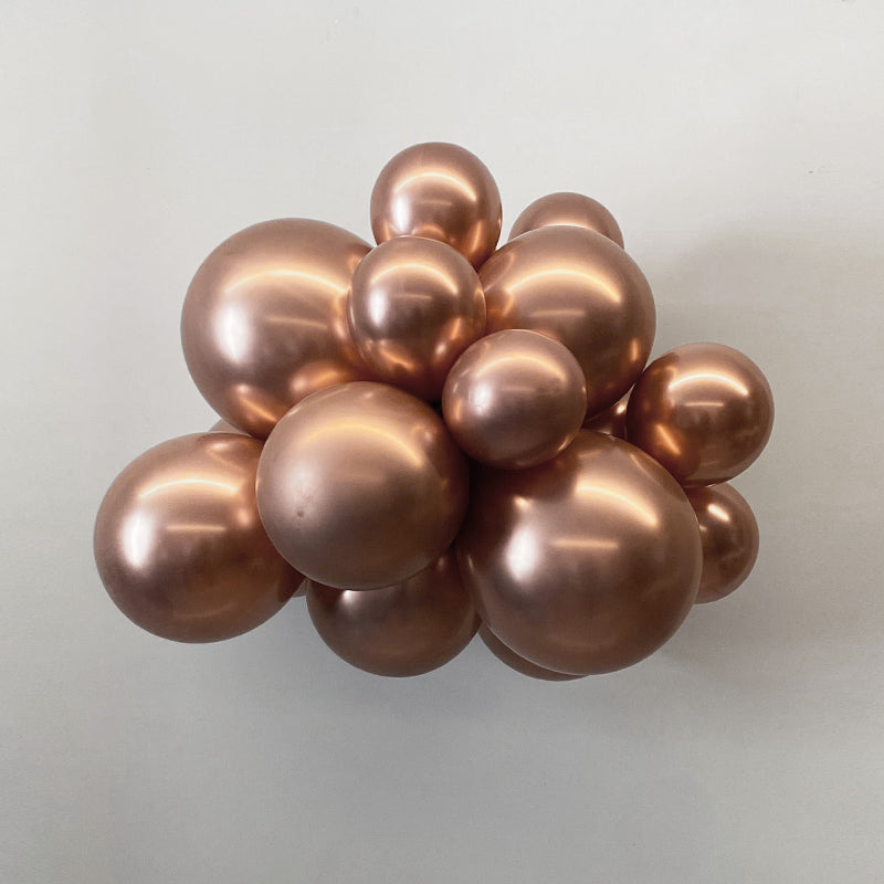 10" Latex Balloons 50Pcs Chrome Rose Gold