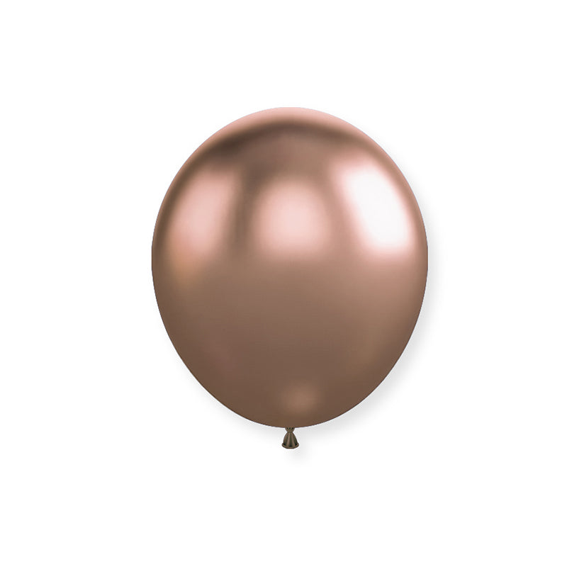 10" Latex Balloons 50Pcs Chrome Rose Gold