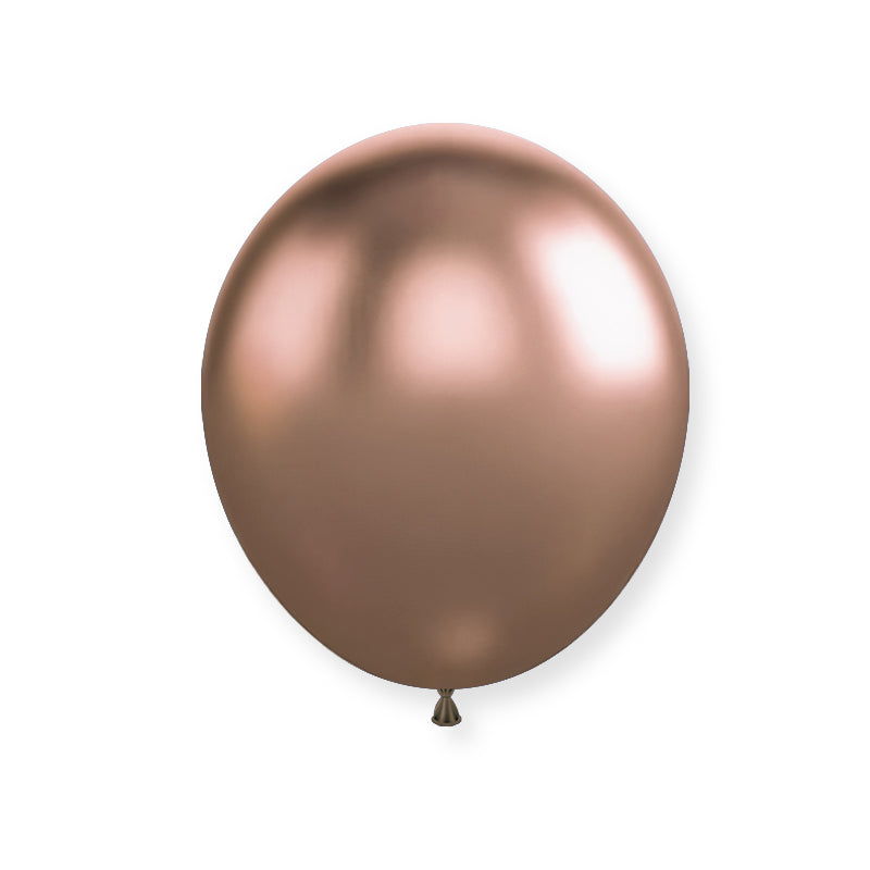 12" Latex Balloons 25 Pcs Chrome Rose Gold