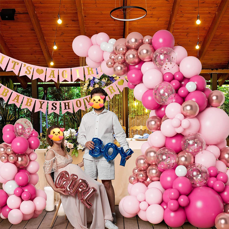 5" Latex Balloons 100 Pcs Chrome Rose Gold