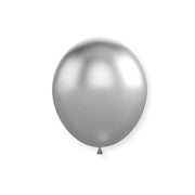 10" Latex Balloons 50 Pcs Chrome Silver