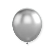 12" Latex Balloons 25 Pcs Chrome Silver