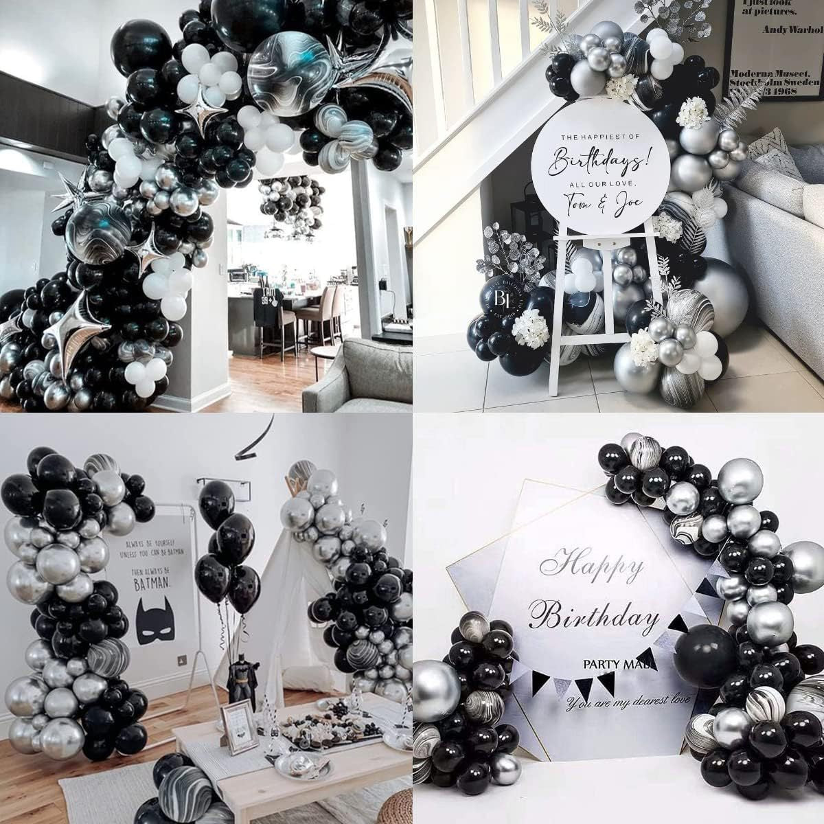 10" Latex Balloons 50 Pcs Chrome Silver