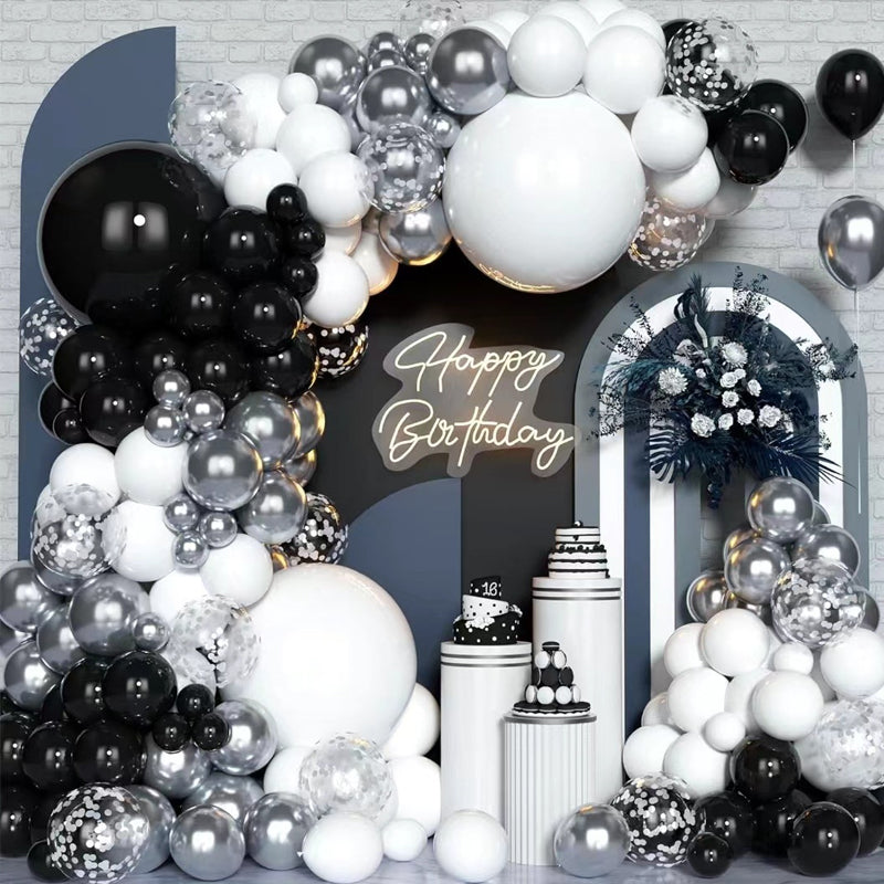 10" Latex Balloons 50 Pcs Chrome Silver