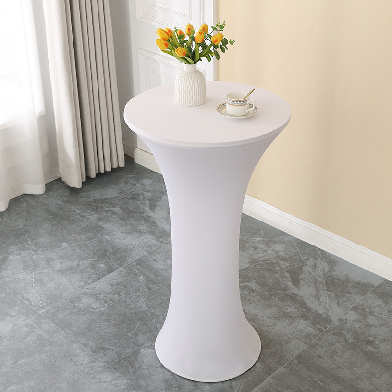 Stretch Round Tablecloth Fitted Highboy Stretch Table Cover High Top Round Cocktail Tablecloth for Bar Wedding Party Banquet