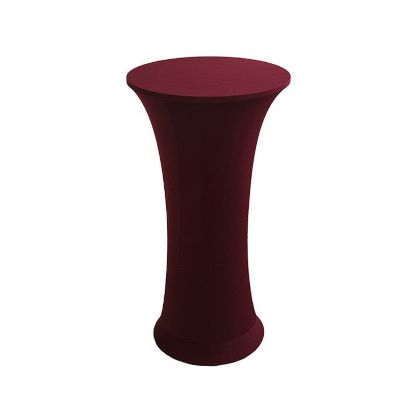 Stretch Round Tablecloth Fitted Highboy Stretch Table Cover High Top Round Cocktail Tablecloth for Bar Wedding Party Banquet