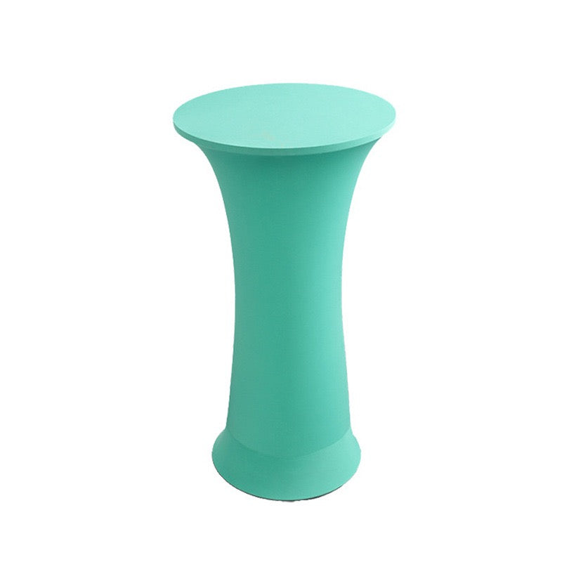 Stretch Round Tablecloth Fitted Highboy Stretch Table Cover High Top Round Cocktail Tablecloth for Bar Wedding Party Banquet