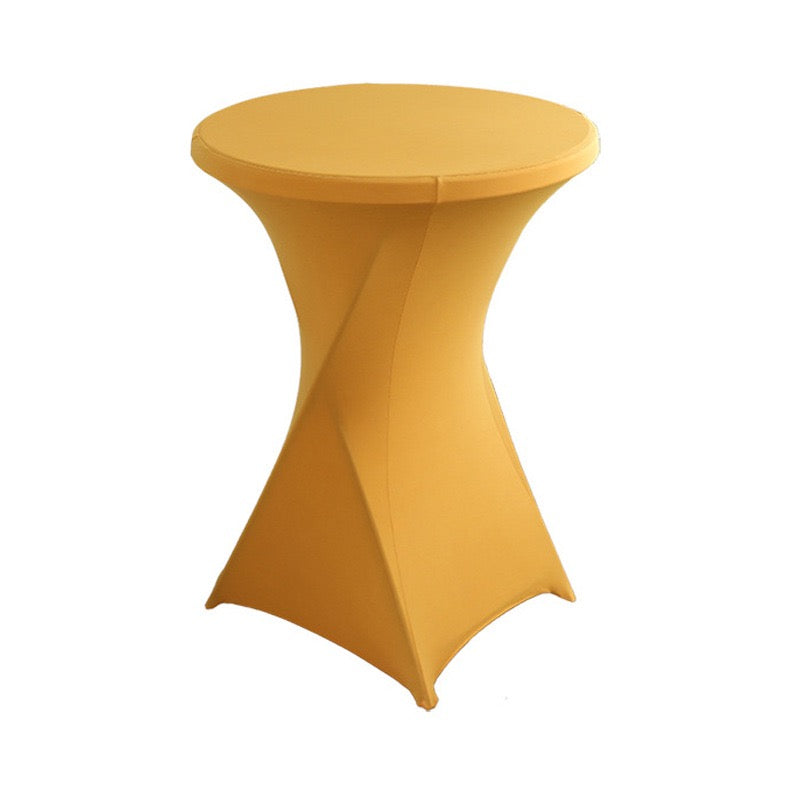 Cocktail Table Covers Fitted Stretch Square Corners Table Cover High Top Cocktail Round Tablecloth for Party, Wedding, Birthday, Banquet