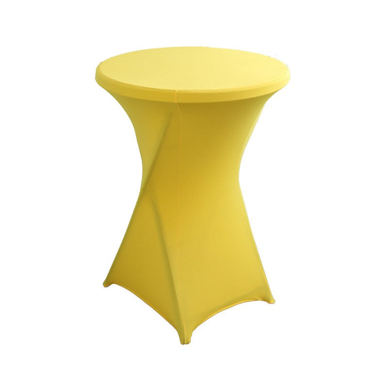 Cocktail Table Covers Fitted Stretch Square Corners Table Cover High Top Cocktail Round Tablecloth for Party, Wedding, Birthday, Banquet