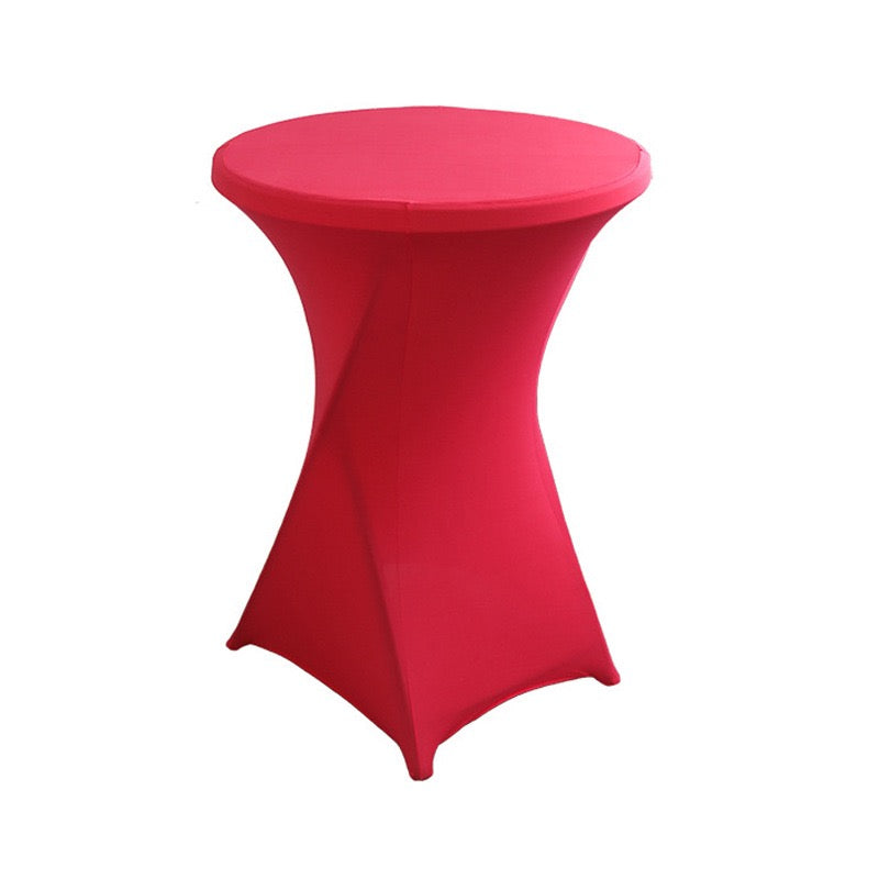 Cocktail Table Covers Fitted Stretch Square Corners Table Cover High Top Cocktail Round Tablecloth for Party, Wedding, Birthday, Banquet