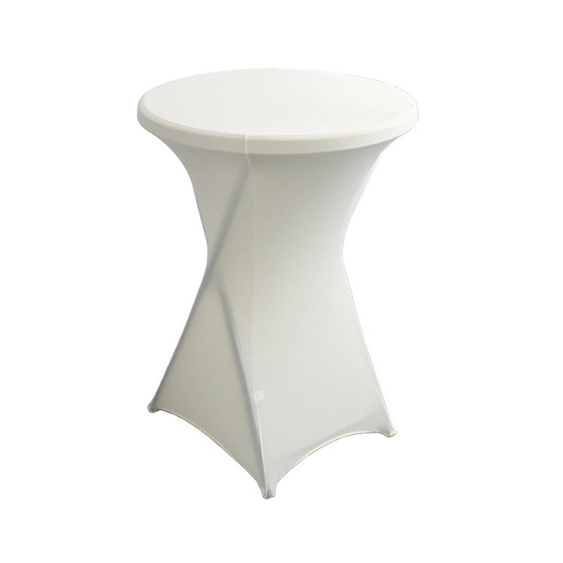 Cocktail Table Covers Fitted Stretch Square Corners Table Cover High Top Cocktail Round Tablecloth for Party, Wedding, Birthday, Banquet