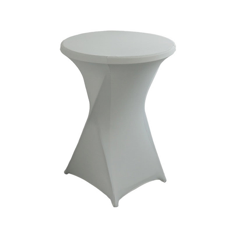 Cocktail Table Covers Fitted Stretch Square Corners Table Cover High Top Cocktail Round Tablecloth for Party, Wedding, Birthday, Banquet