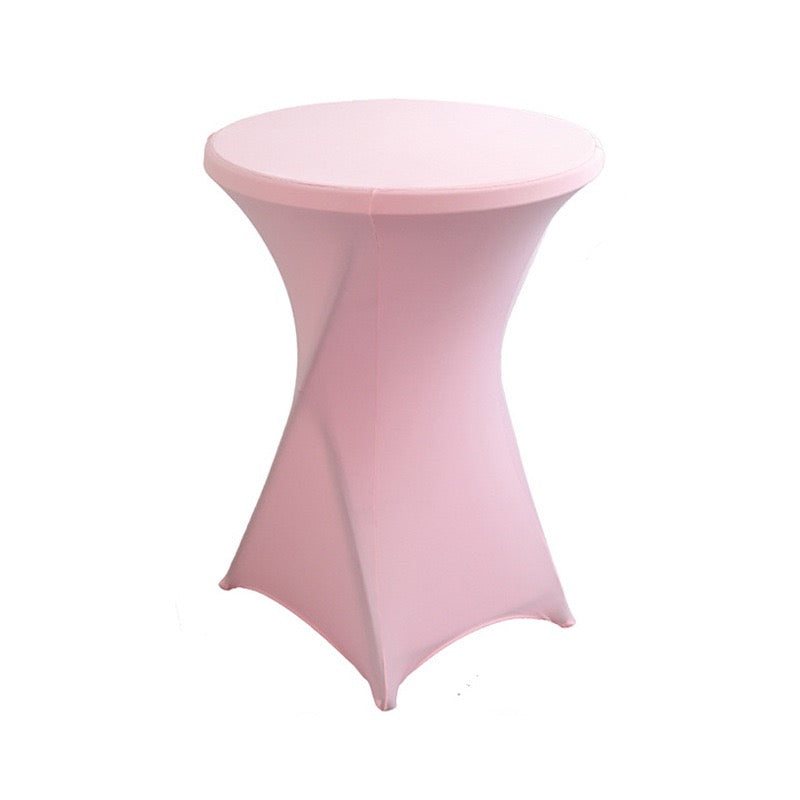 Cocktail Table Covers Fitted Stretch Square Corners Table Cover High Top Cocktail Round Tablecloth for Party, Wedding, Birthday, Banquet