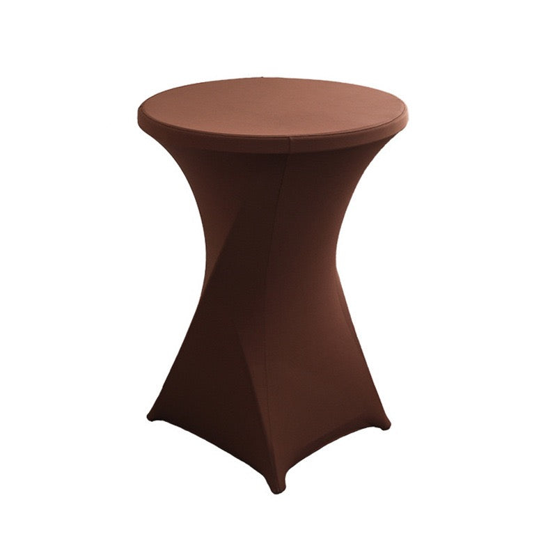 Cocktail Table Covers Fitted Stretch Square Corners Table Cover High Top Cocktail Round Tablecloth for Party, Wedding, Birthday, Banquet