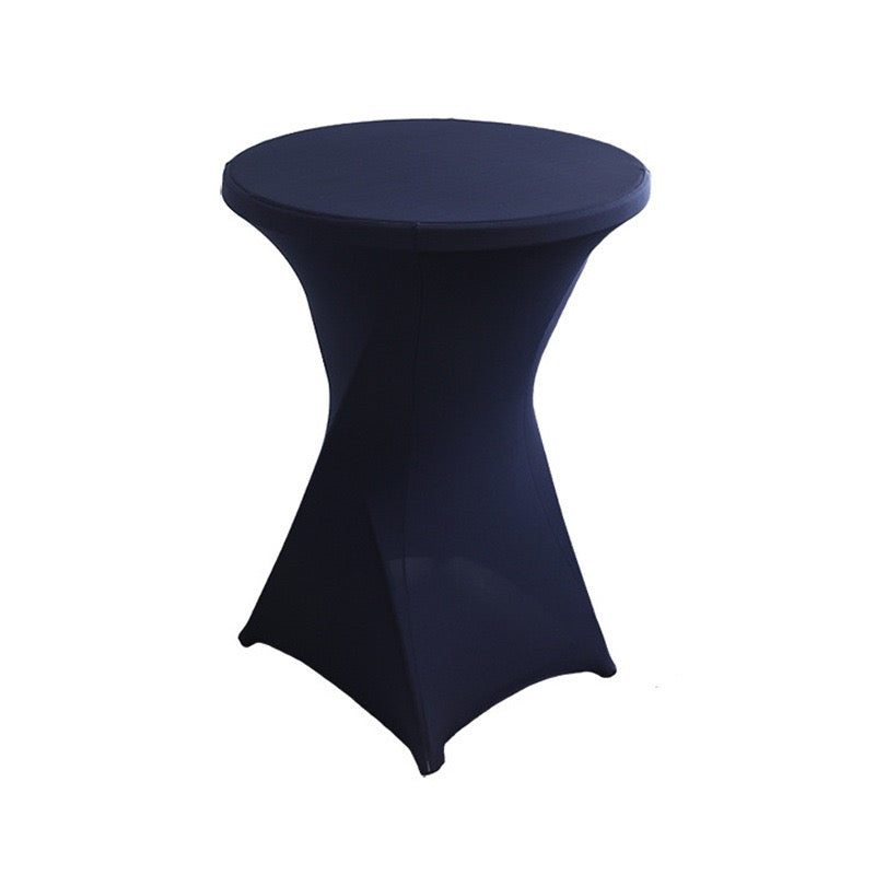 Cocktail Table Covers Fitted Stretch Square Corners Table Cover High Top Cocktail Round Tablecloth for Party, Wedding, Birthday, Banquet