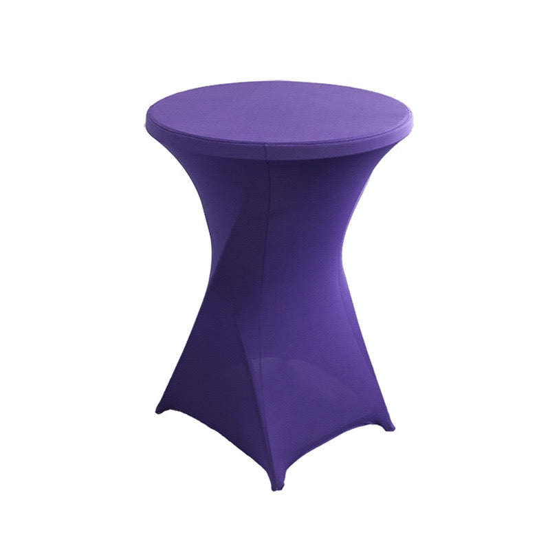 Cocktail Table Covers Fitted Stretch Square Corners Table Cover High Top Cocktail Round Tablecloth for Party, Wedding, Birthday, Banquet