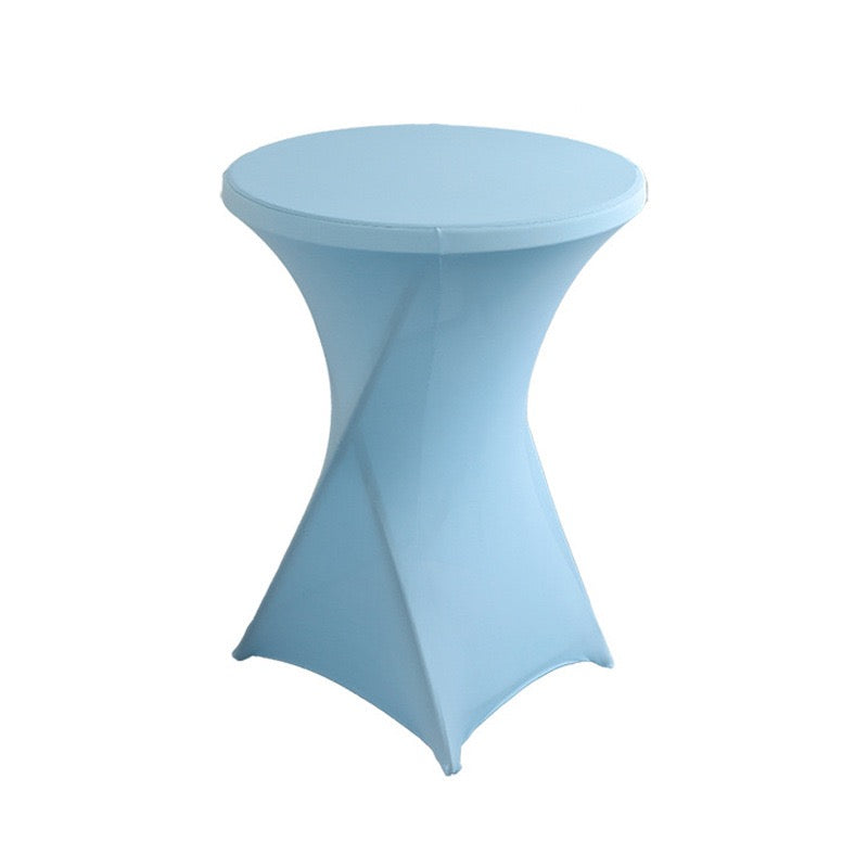 Cocktail Table Covers Fitted Stretch Square Corners Table Cover High Top Cocktail Round Tablecloth for Party, Wedding, Birthday, Banquet