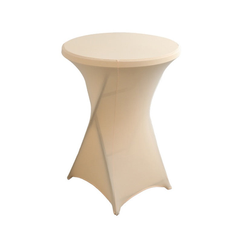 Cocktail Table Covers Fitted Stretch Square Corners Table Cover High Top Cocktail Round Tablecloth for Party, Wedding, Birthday, Banquet