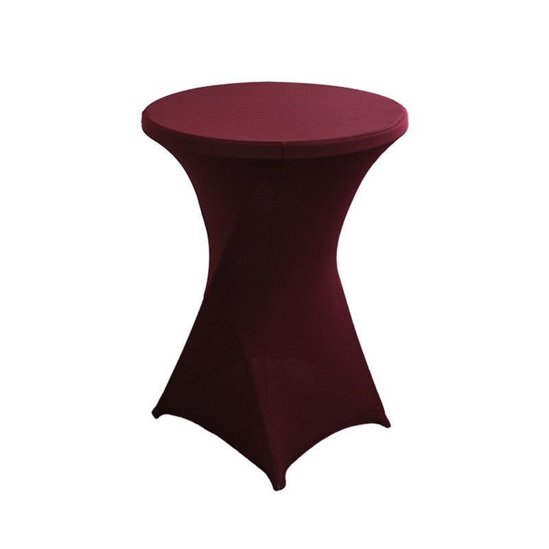 Cocktail Table Covers Fitted Stretch Square Corners Table Cover High Top Cocktail Round Tablecloth for Party, Wedding, Birthday, Banquet