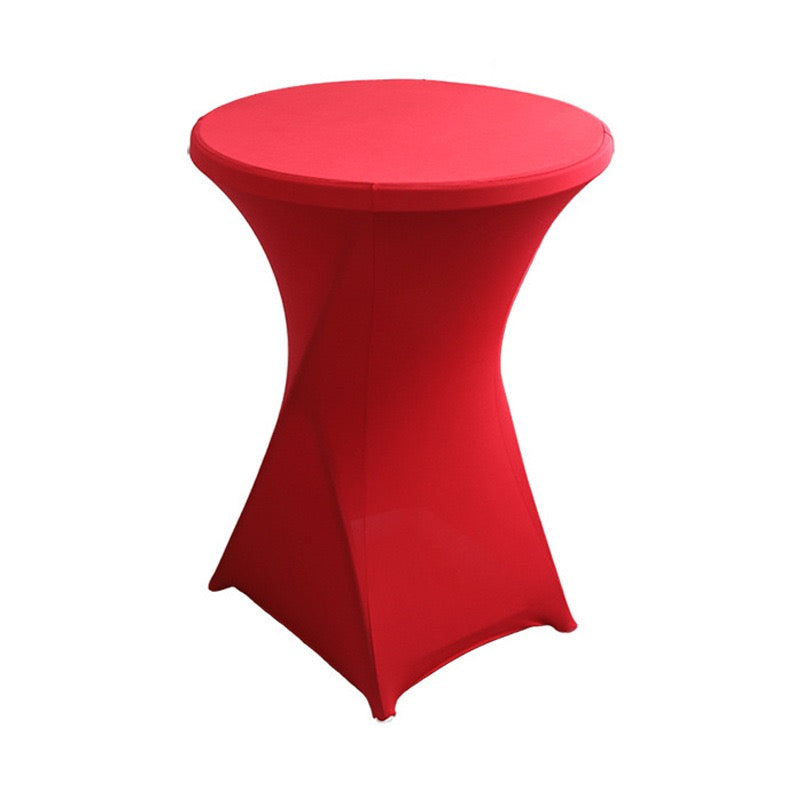 Cocktail Table Covers Fitted Stretch Square Corners Table Cover High Top Cocktail Round Tablecloth for Party, Wedding, Birthday, Banquet