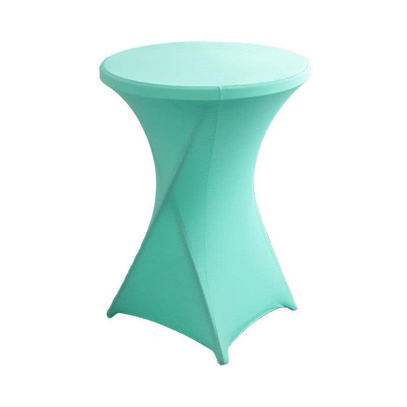 Cocktail Table Covers Fitted Stretch Square Corners Table Cover High Top Cocktail Round Tablecloth for Party, Wedding, Birthday, Banquet