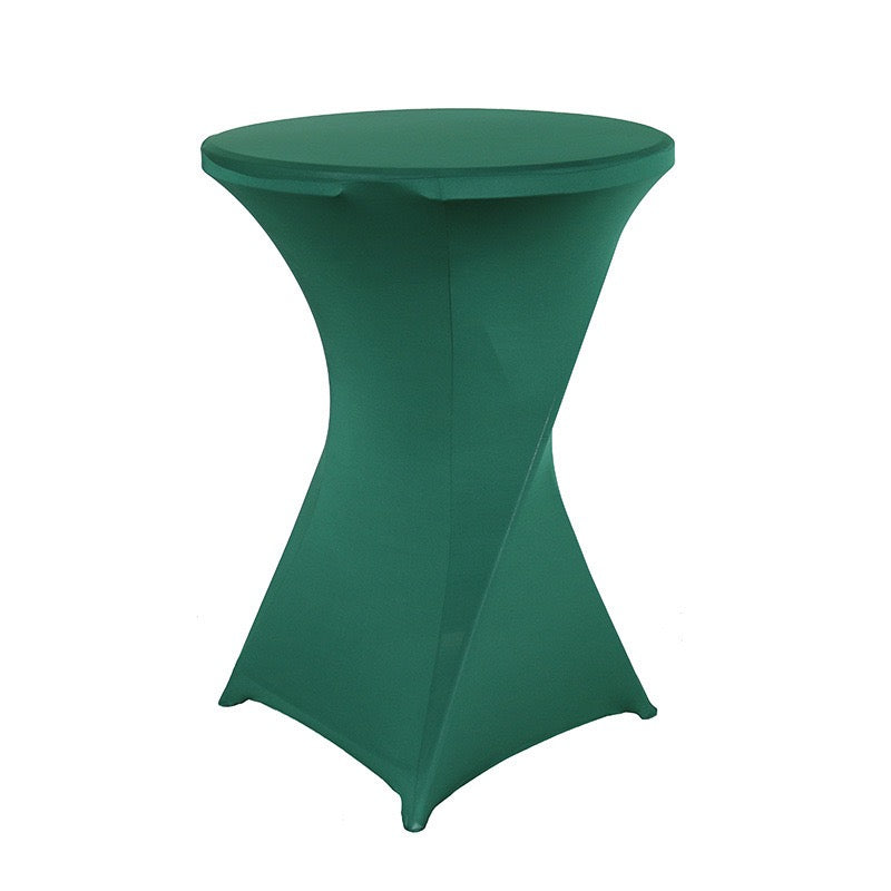 Cocktail Table Covers Fitted Stretch Square Corners Table Cover High Top Cocktail Round Tablecloth for Party, Wedding, Birthday, Banquet