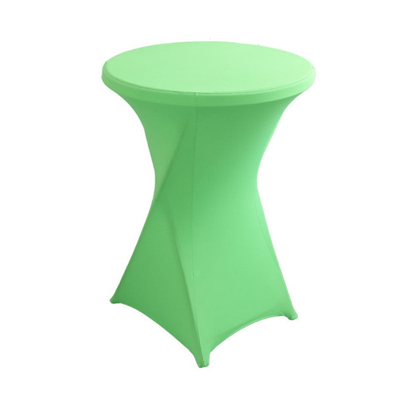 Cocktail Table Covers Fitted Stretch Square Corners Table Cover High Top Cocktail Round Tablecloth for Party, Wedding, Birthday, Banquet