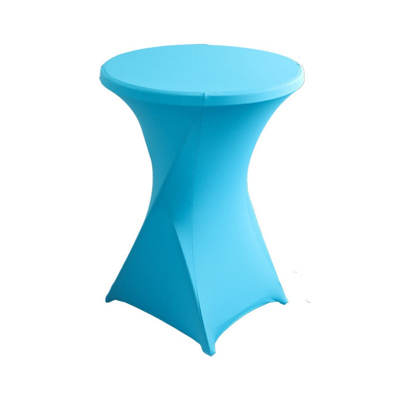 Cocktail Table Covers Fitted Stretch Square Corners Table Cover High Top Cocktail Round Tablecloth for Party, Wedding, Birthday, Banquet