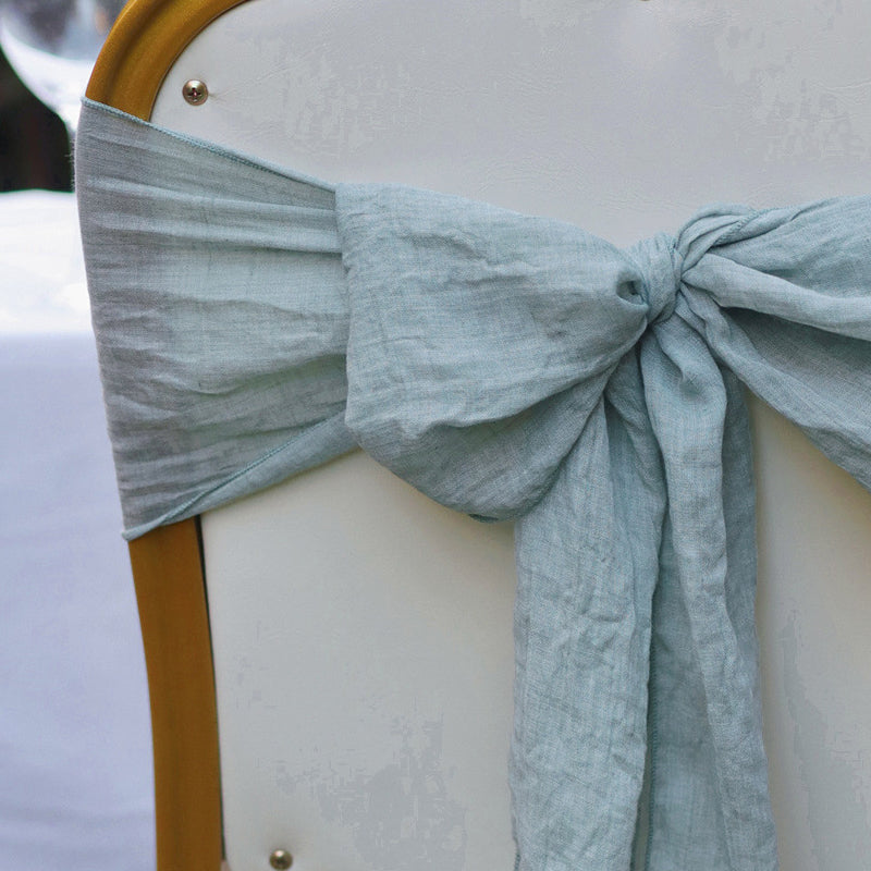 7"x100" Cotton Chair Sash 5Pc Light Green