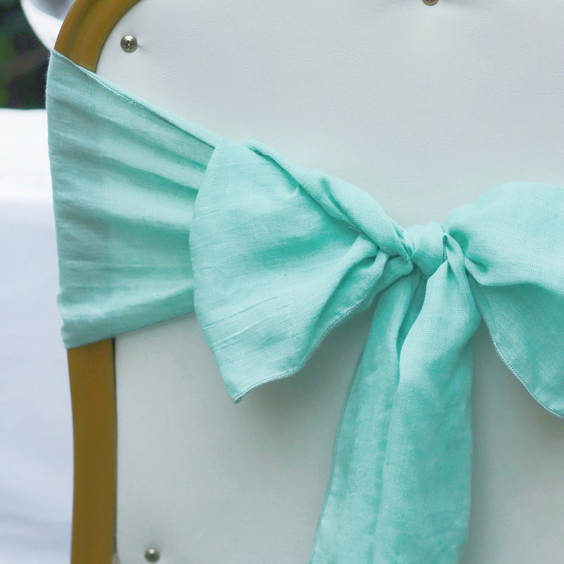 7"x100" Cotton Chair Sash 5Pc Lake Blue