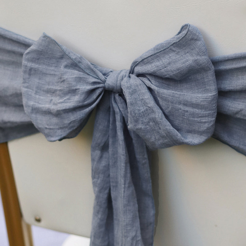 7"x100" Cotton Chair Sash 5Pc Grey