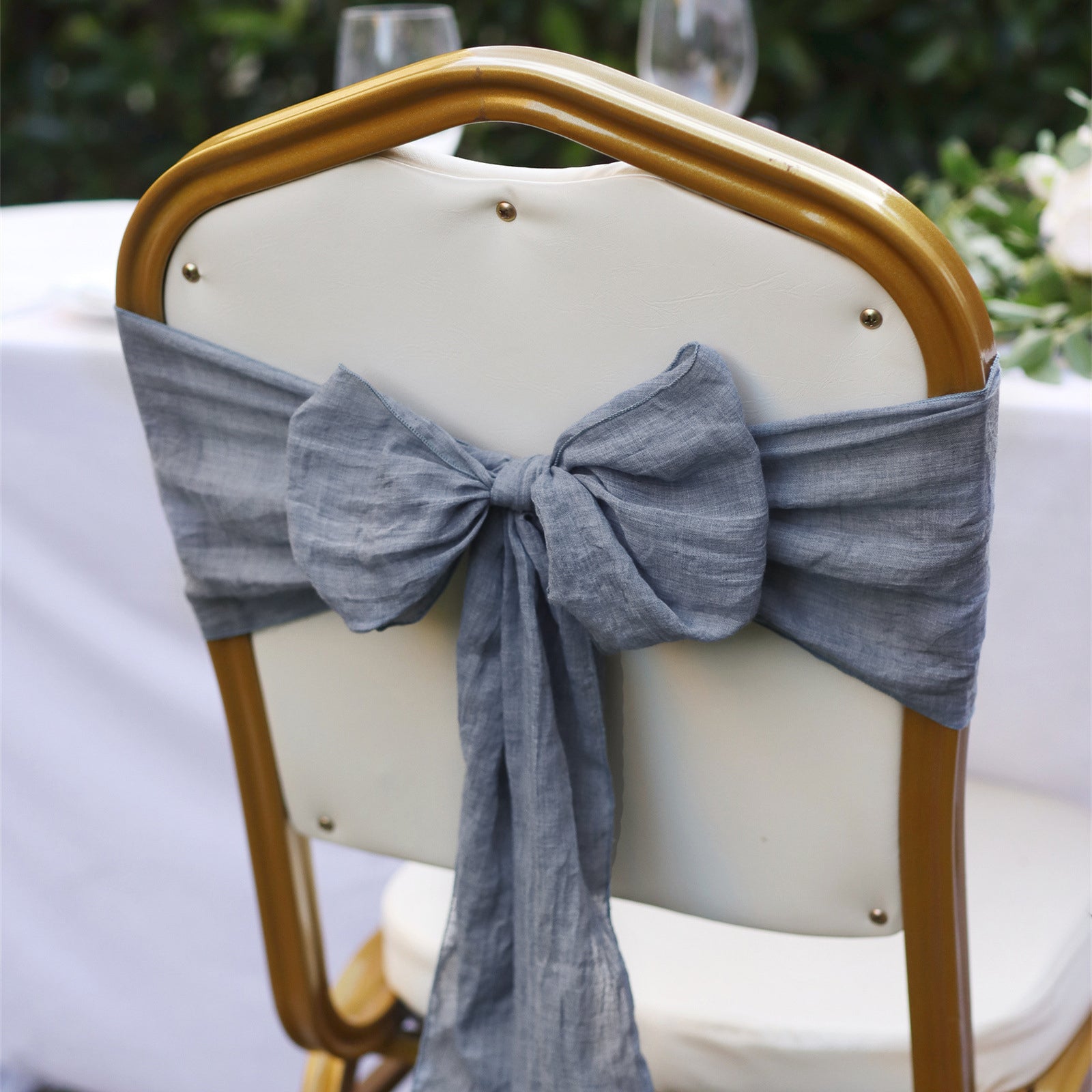 7"x100" Cotton Chair Sash 5Pc Grey