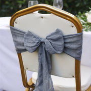 7"x100" Cotton Chair Sash 5Pc Grey