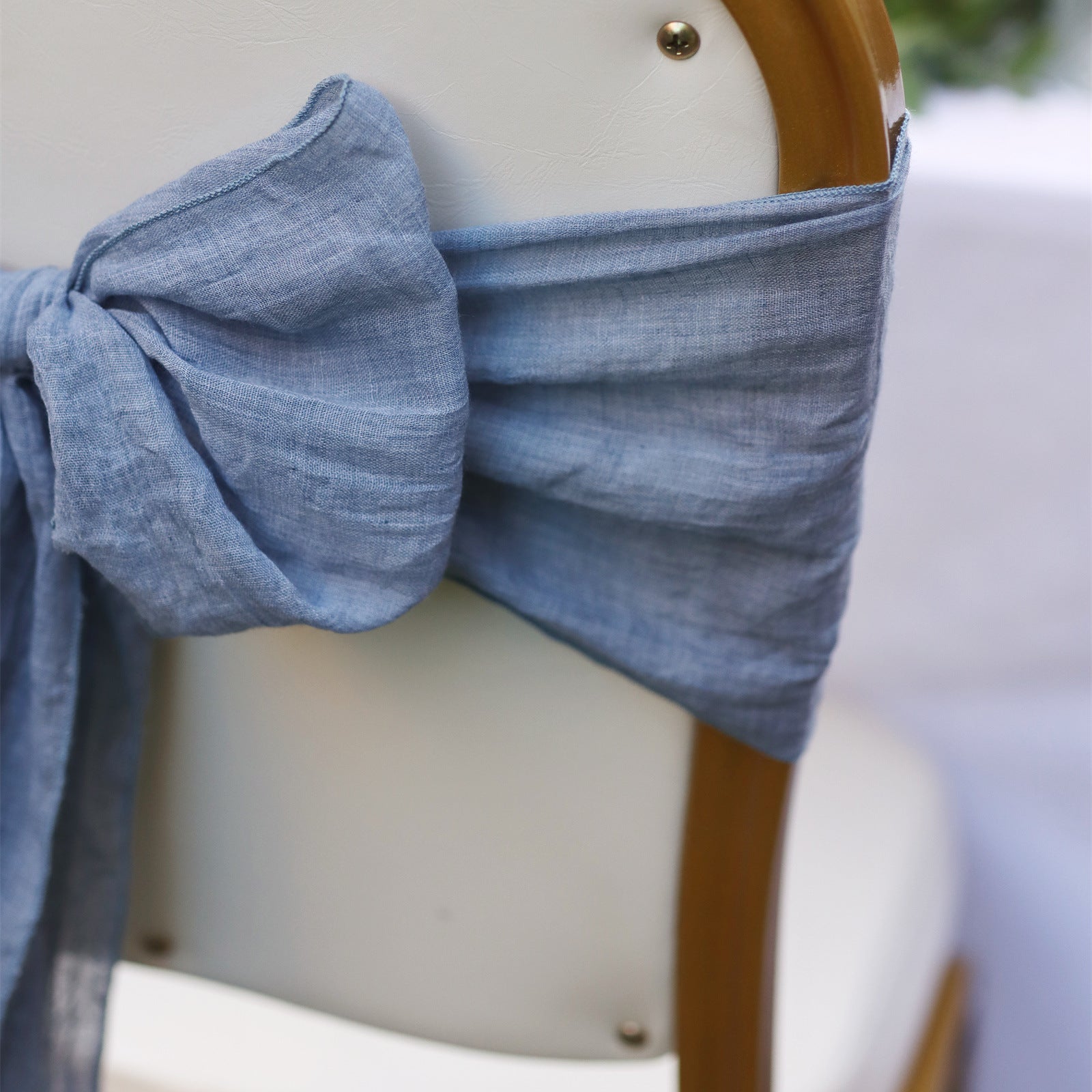 7"x100" Cotton Chair Sash 5Pc Lake Blue