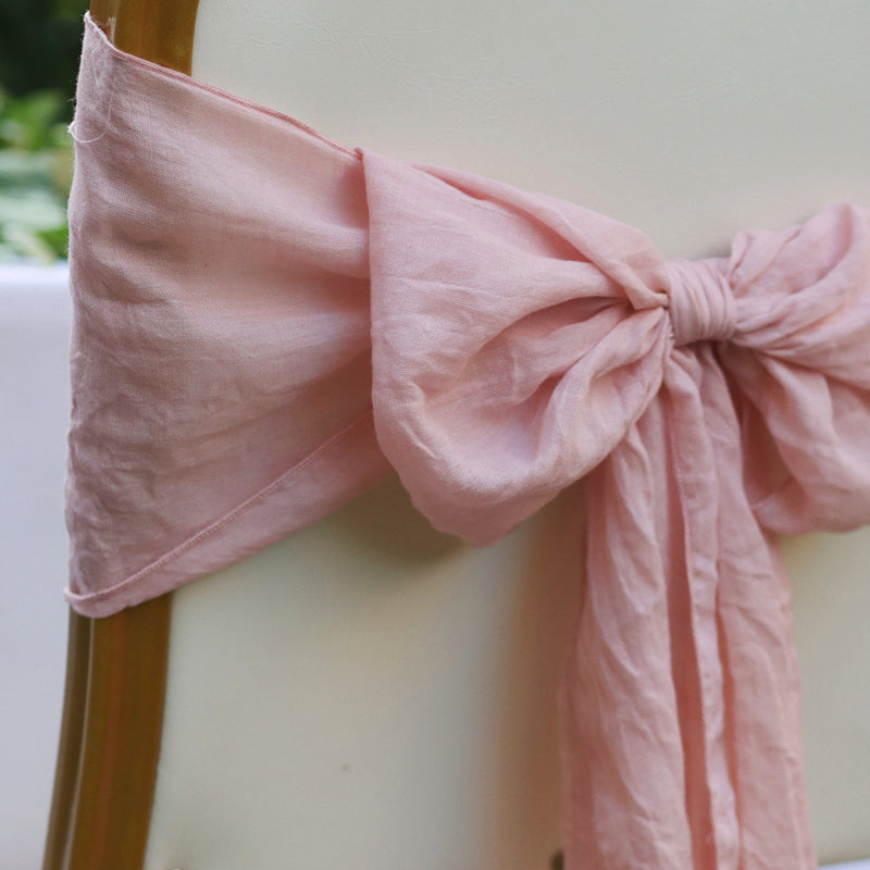 7"x100" Cotton Chair Sash 5Pc Cherry Pink