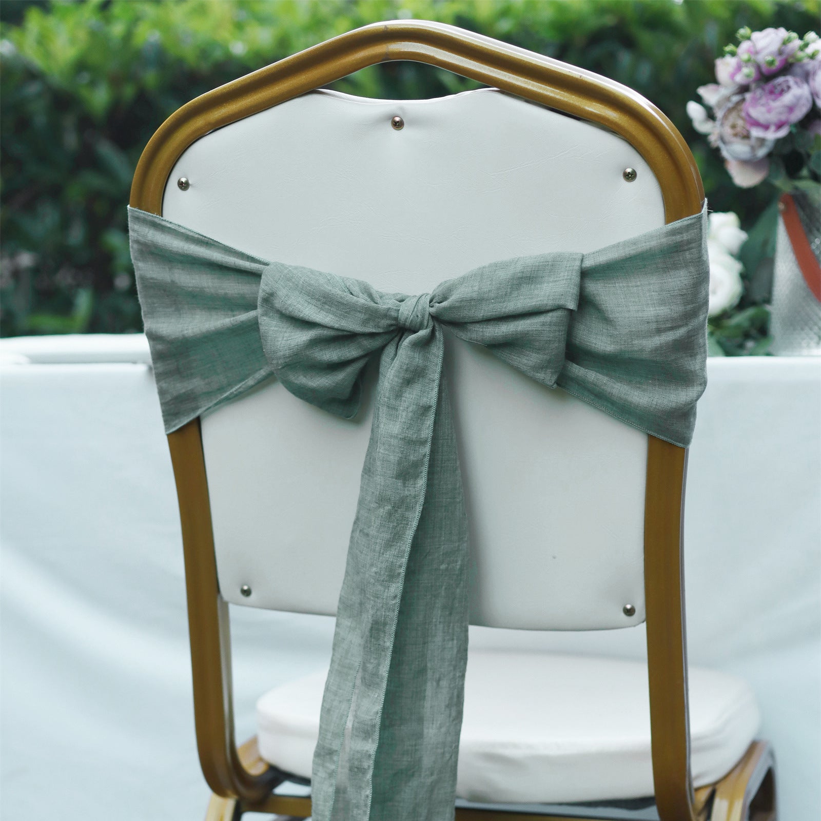 7"x100" Cotton Chair Sash 5Pc Forest Green