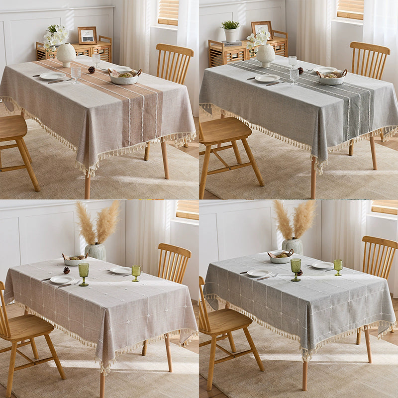 Rustic Tablecloth Cotton Linen Waterproof Winter Tablecloth Burlap Table Cloths for Kitchen Dining Cloth Table Cloth