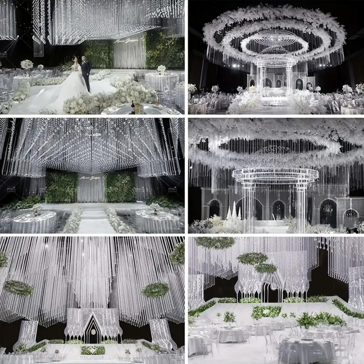 35 Pcs Crystal Diamond Beaded Curtain 3ft