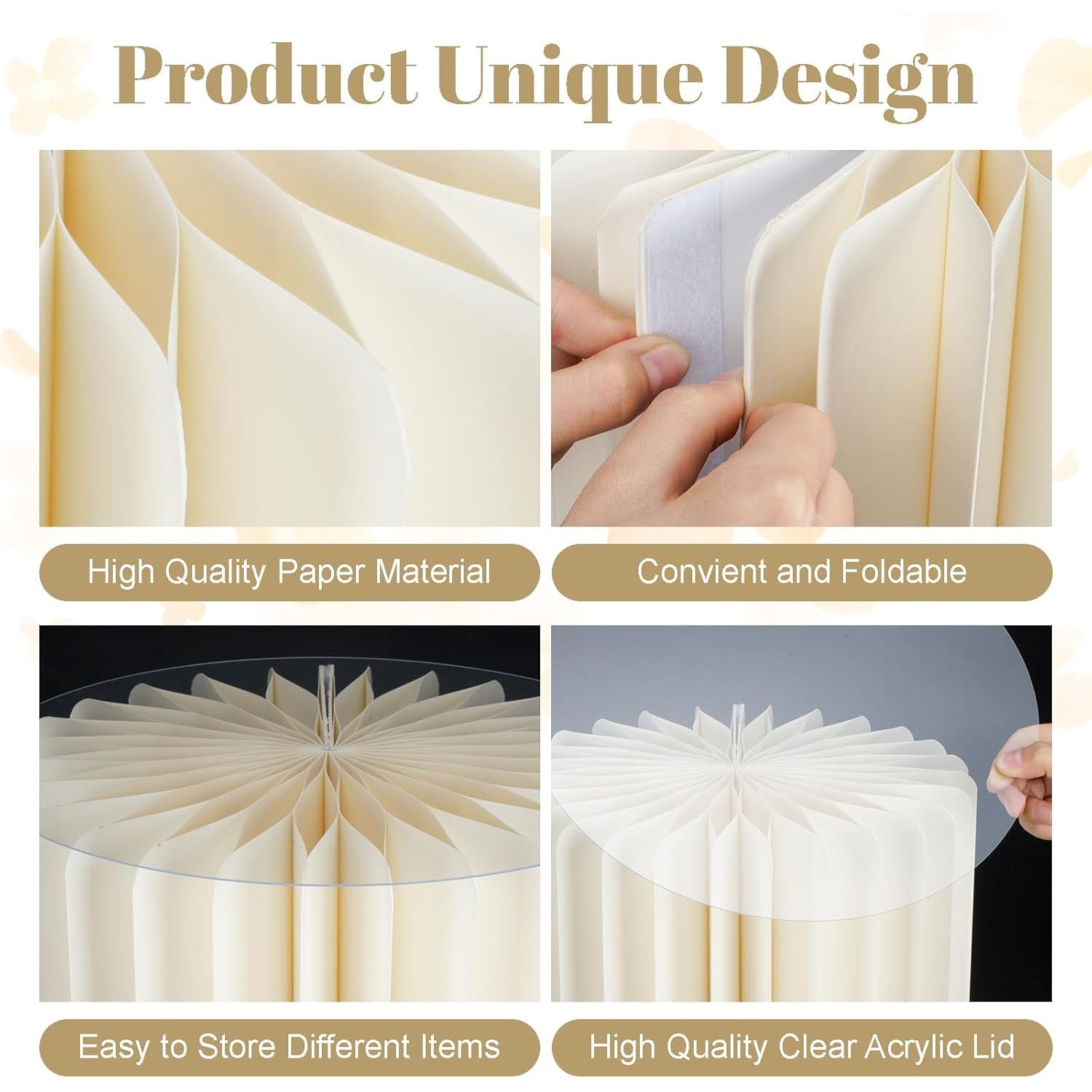 White Foldable Roman Paper Pillars for Parties 8”