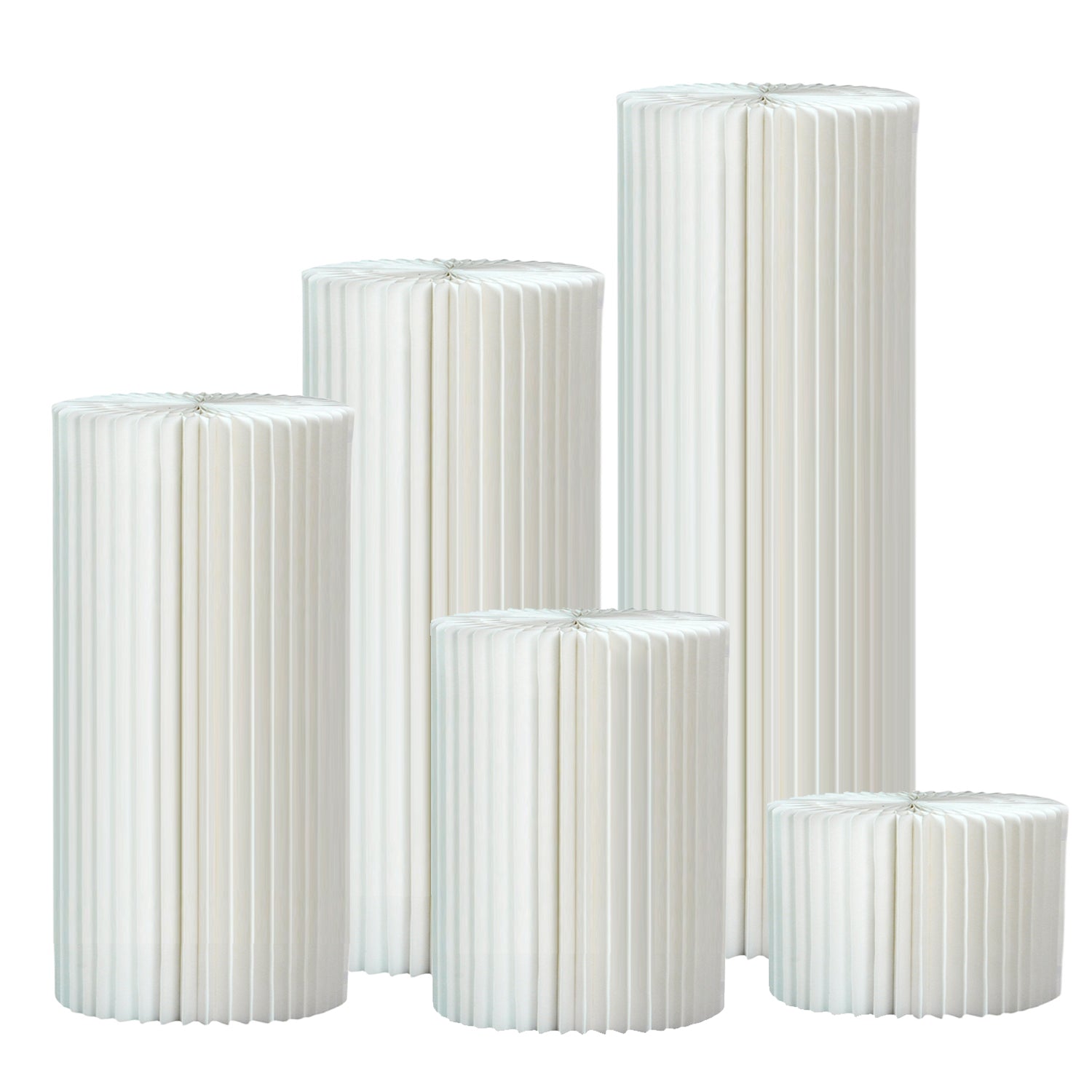 Foldable Paper Columns Display Stand Cardboard Cylinder Cake Stands 8” 16“ 24“ 32” 40”
