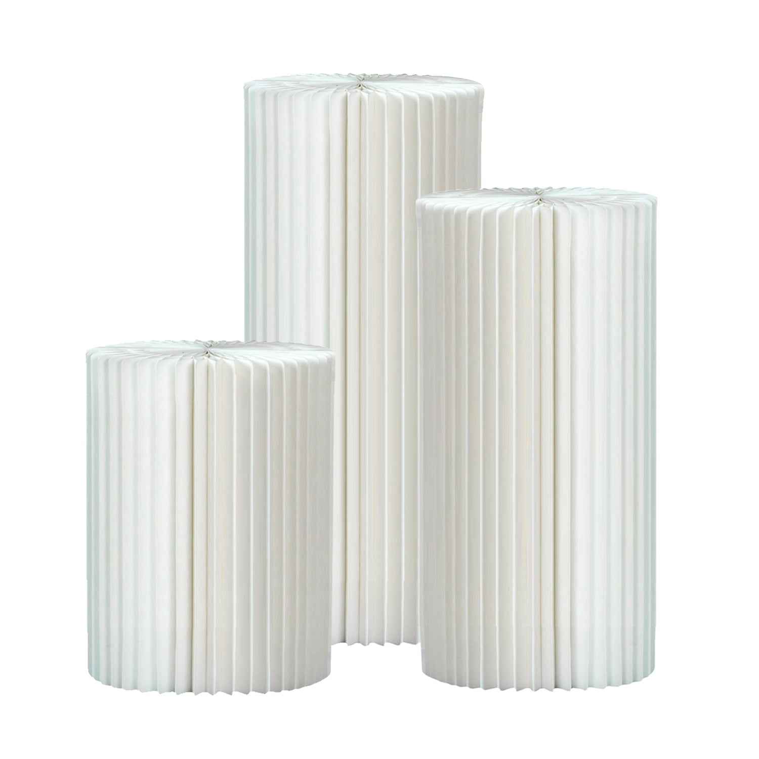 Foldable Paper Columns Display Stand Cardboard Cylinder Cake Stands 16” 24“ 32”
