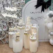 White Foldable Roman Paper Pillars for Parties 8”