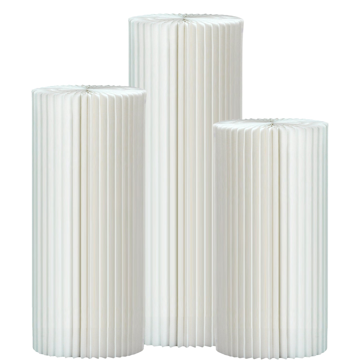 Foldable Paper Columns Display Stand Cardboard Cylinder Cake Stands 24“ 32” 40"