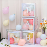 4 Pcs Transparent Balloon Boxes Baby Colorful Silver