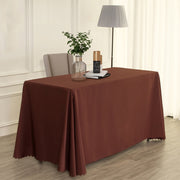 Economy Polyester Tablecloth 50"x120" Oblong Rectangular Dark Brown