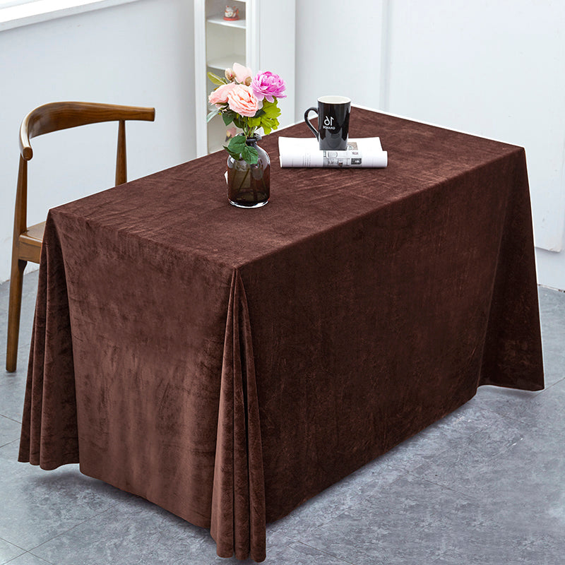 Velvet 90"x132" Rectangular Tablecloth Coffee