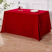Gold Velvet Rectangular Tablecloth 50"x120" Deep Red
