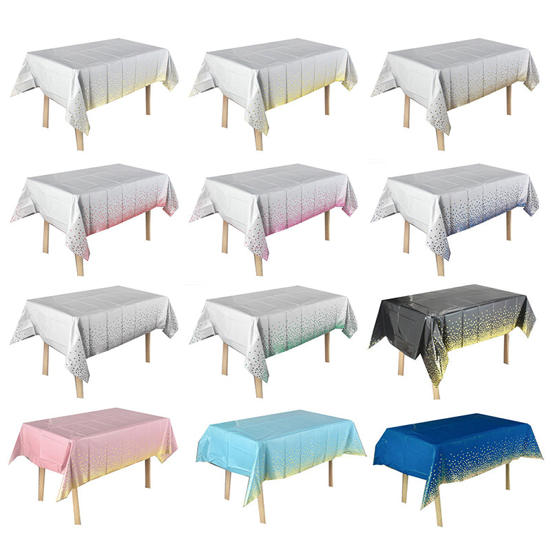 Polka Dot Print Disposable Tablecloth Plastic Rectangular Table Cover for Birthday, Christmas, Halloween Party Decorations 1 Pack