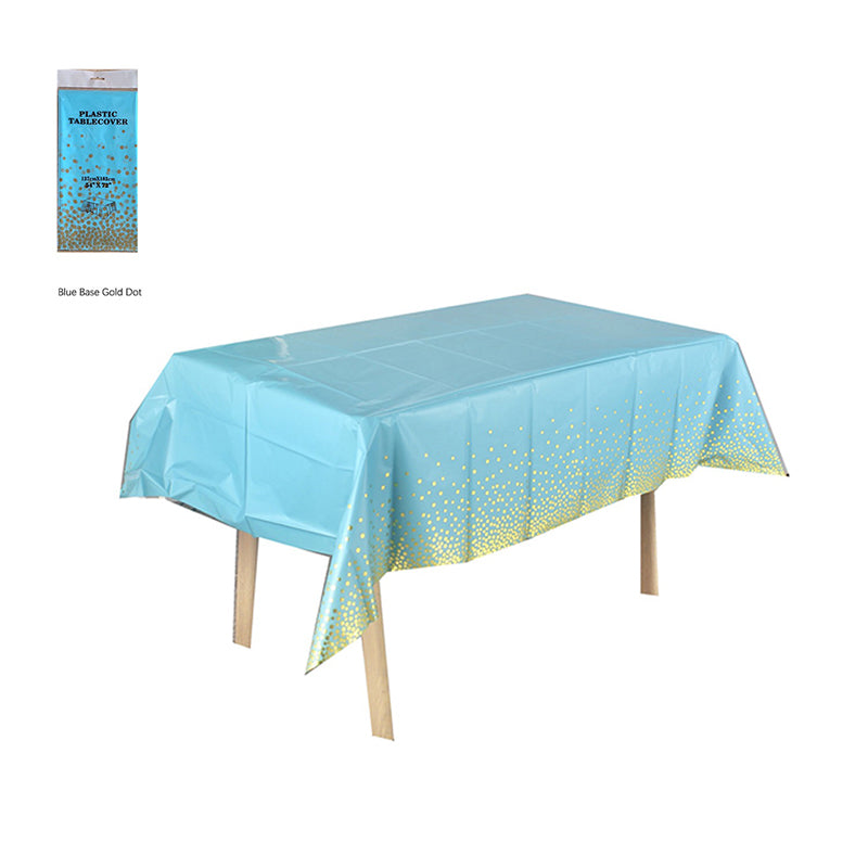 Polka Dot Print Disposable Tablecloth Plastic Rectangular Table Cover for Birthday, Christmas, Halloween Party Decorations 1 Pack
